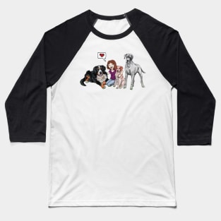 I Love Dogs Baseball T-Shirt